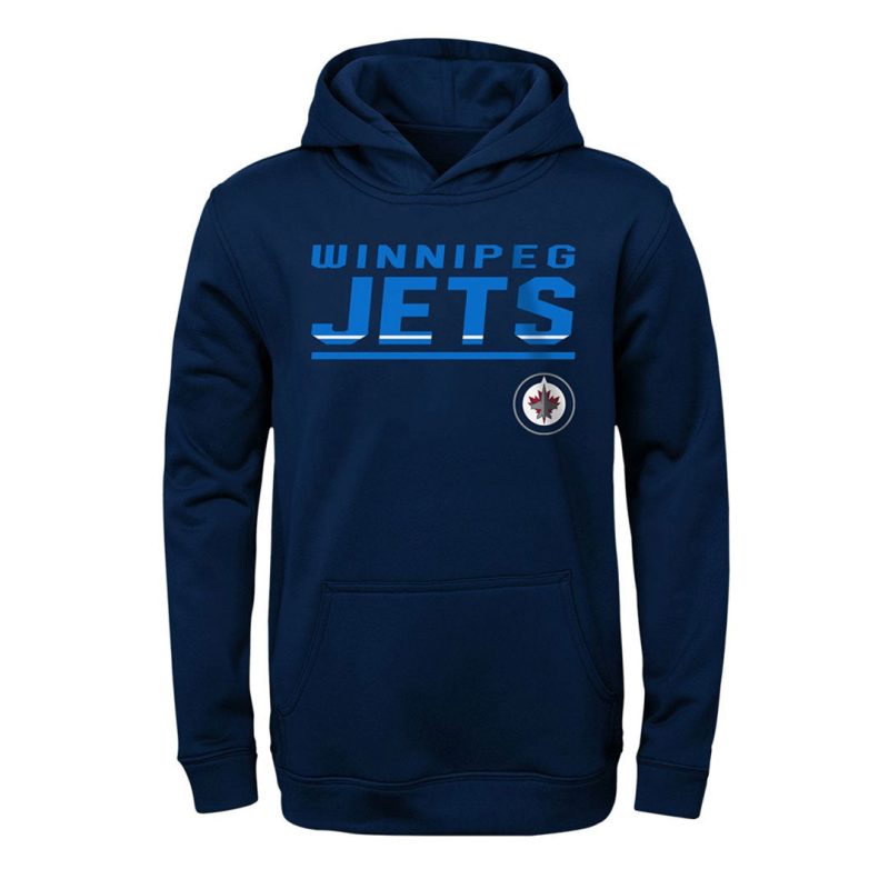 NHL Kids Junior Winnipeg Jets The Headliner Pullover Hoodie HK5B7FGT3 WNP 01