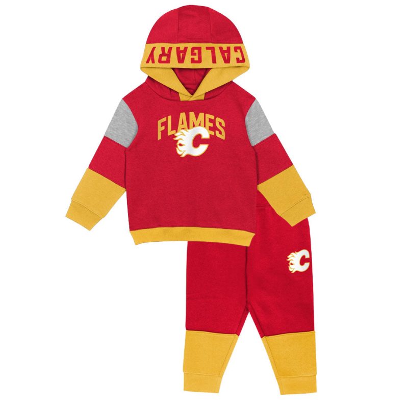 NHL Kids Toddler Calgary Flames Big Skate Fleece Set HK5T1FGGZ FLM