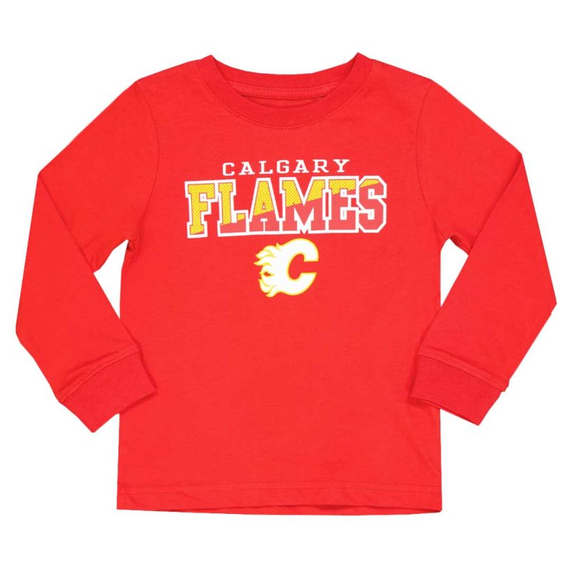 NHL Kids Toddler Calgary Flames Long Sleeve T Shirt HK5I2HC9P FLM 2 01