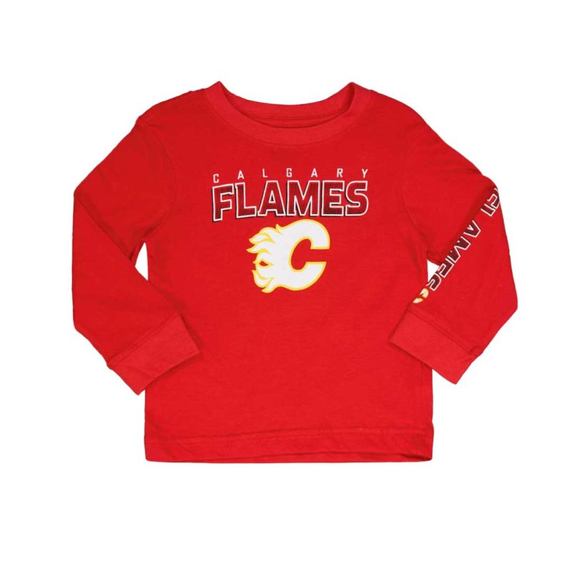 NHL Kids Toddler Calgary Flames Long Sleeve Tee HK5I2HC9P FLM 01