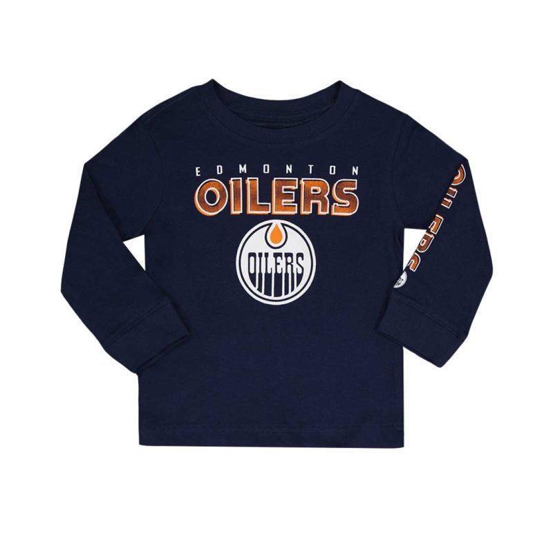 NHL Kids Toddler Edmonton Oilers Long Sleeve Tee HK5I2HC9P OIL 1