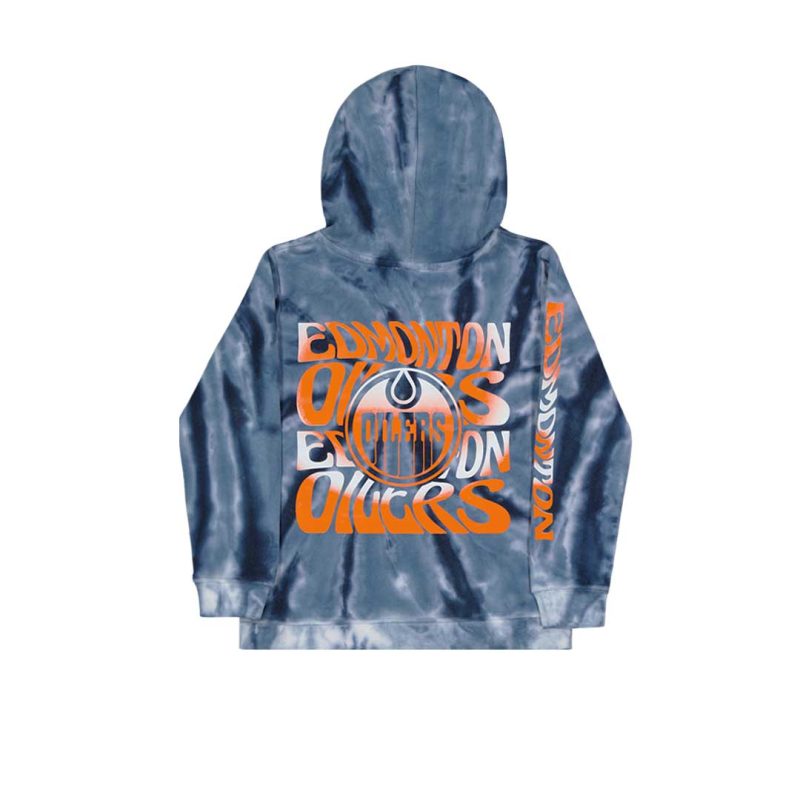 NHL Kids Toddler Edmonton Oilers Malibu Tie Dye Fleece Pullover Hoodie HK5T1FEJK OIL 2