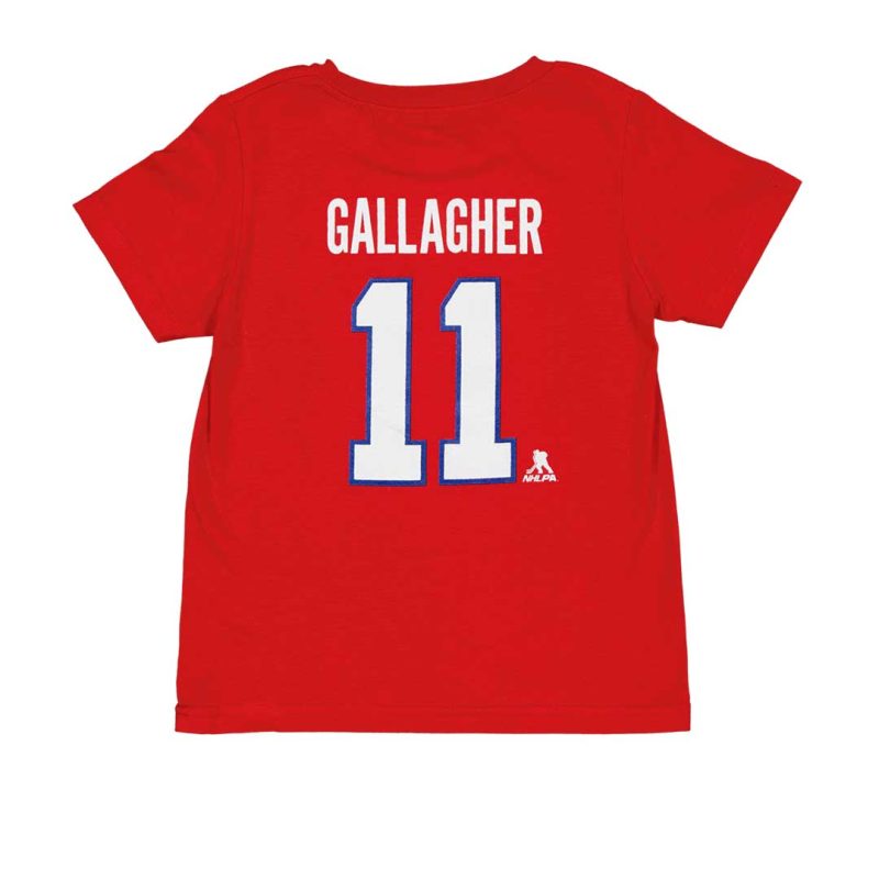 NHL Kids Toddler Montreal Canadiens Gallagher Player Flat Short Sleeve T Shirt HK5T1HAABH01 CNDBG image02