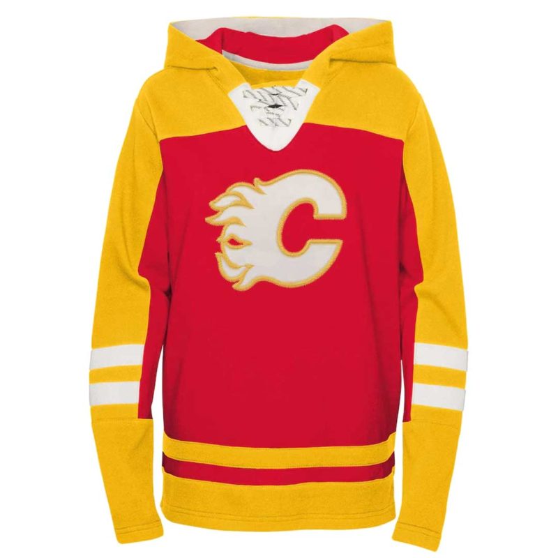 NHL Kids Youth Calgary Flames Ageless Pull Over Hoodie HK5B7MA00 FLM 01