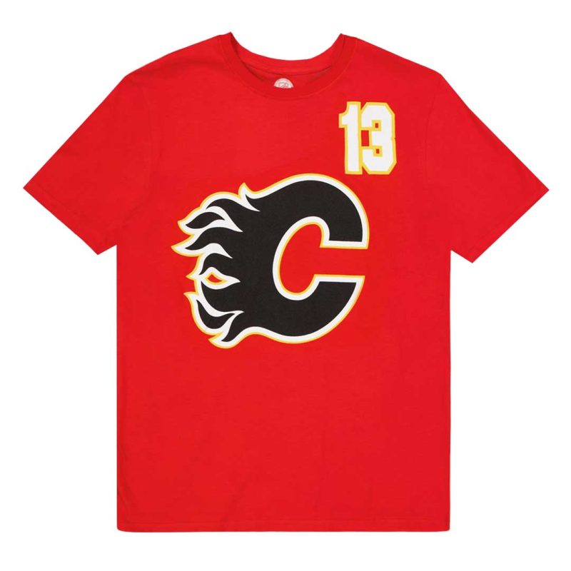 NHL Men s Calgary Flames Johnny Gaudreau T Shirt NHXX02PMSC3P1CA 62RED 1