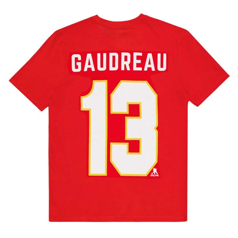 NHL Men s Calgary Flames Johnny Gaudreau T Shirt NHXX02PMSC3P1CA 62RED 2