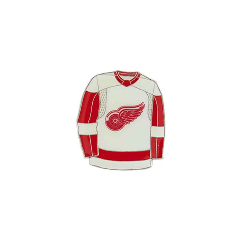 NHL Red Wings Jersey Pin White Sticky REDJPWS 01