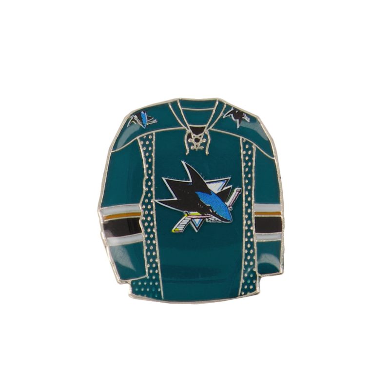 NHL SanJoseSharksJerseyPin Dark SHAJPD 01