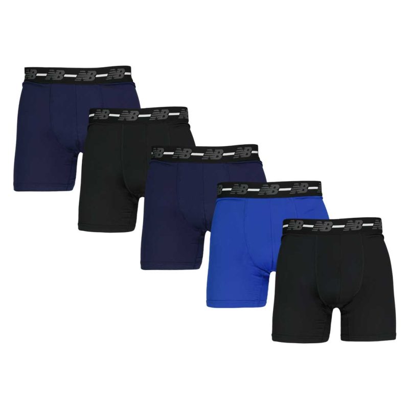 New Balance Men s 5 Pack Performance Boxer Brief NB5BOX BLU