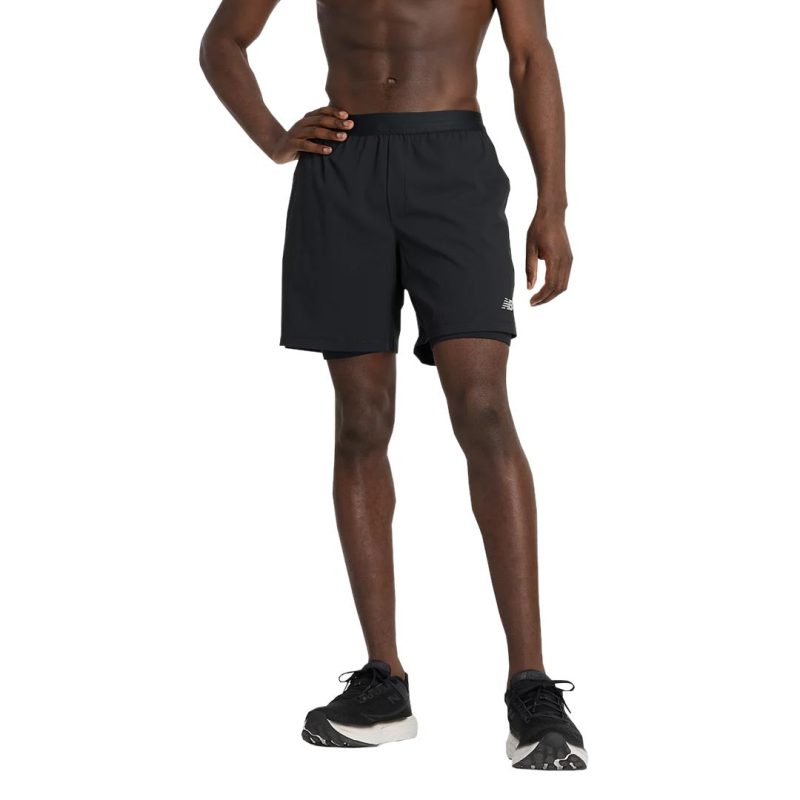 New Balance Men s AC 7 Lined Shorts MS41288 BK 03