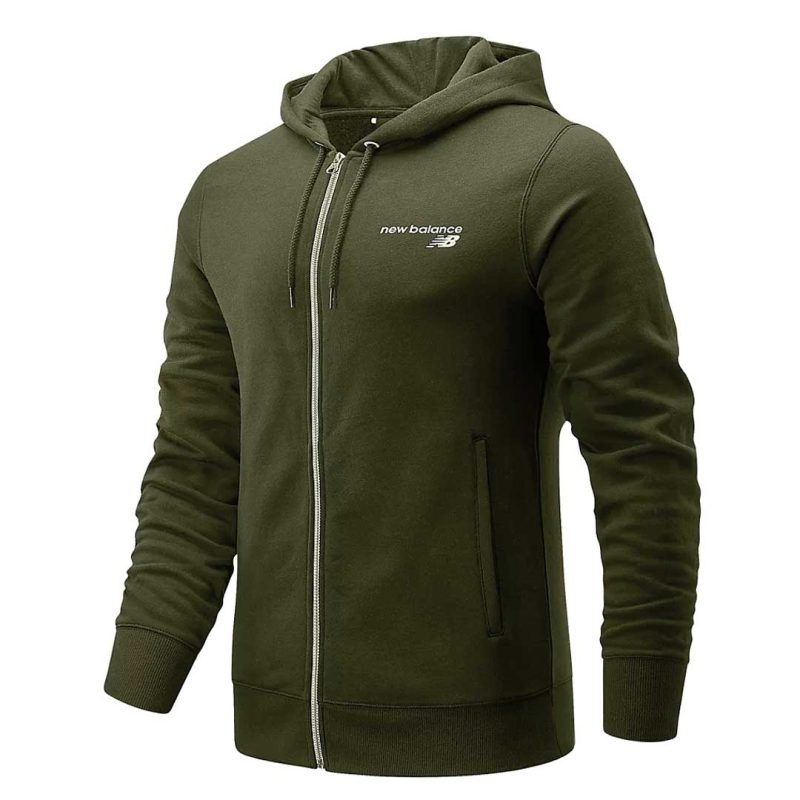 New Balance Men s Classic Core Full Zip Hoodie MJ03907 ARG 01