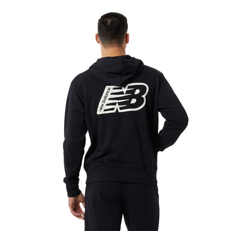 New Balance Men s Essentials Logo Fleece Hoodie MT23511 BK 03