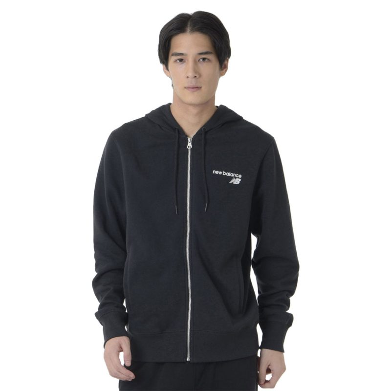 New Balance Men s Full Zip Hoodie MJ03907 BK 02