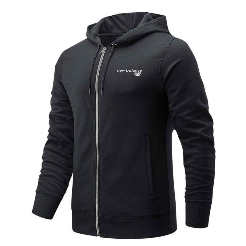 New Balance Men s Full Zip Hoodie MJ03907 BK 1