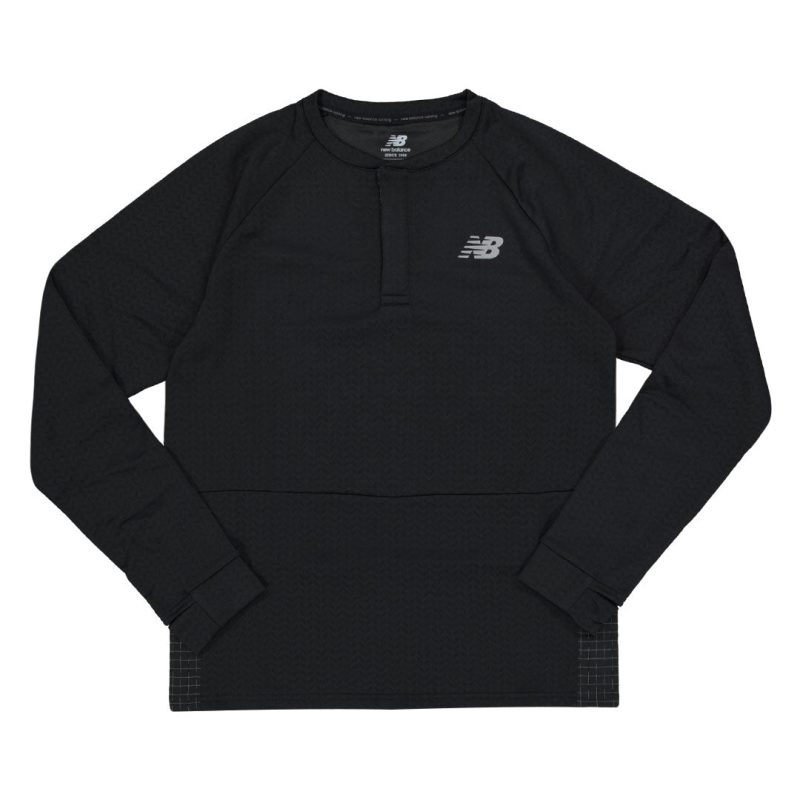 New Balance Men s Heat Grid 1 2 Zip Pullover MT33254 BK 01