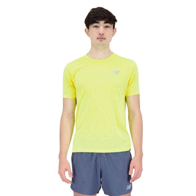 New Balance Men s Impact Run Short Sleeve T Shirt MT21262 CSE 02