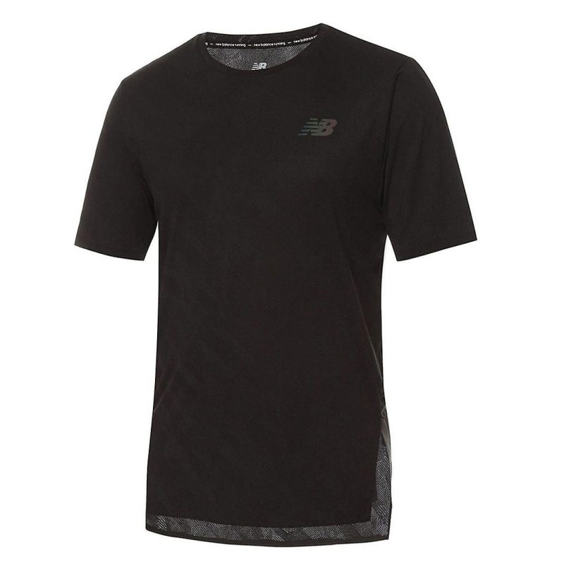 New Balance Men s Q Speed Jacquard Short Sleeve T Shirt MT23281 BK 01