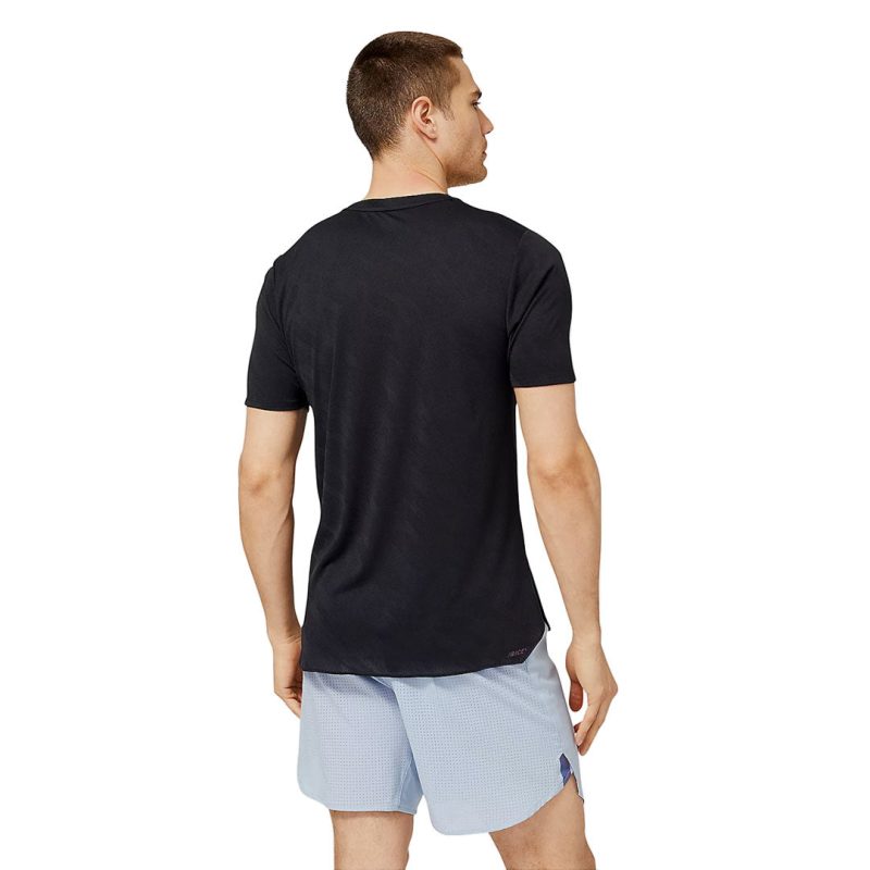 New Balance Men s Q Speed Jacquard Short Sleeve T Shirt MT23281 BK 03