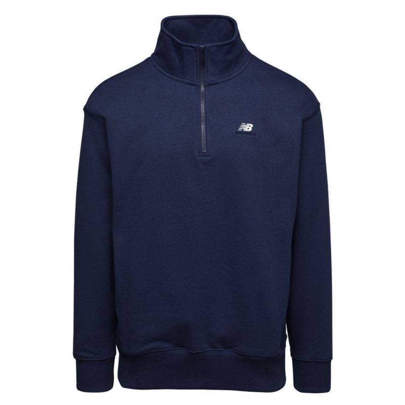 New Balance Men s Remastered French Terry 1 4 Zip Pullover MT31501 NNY 01