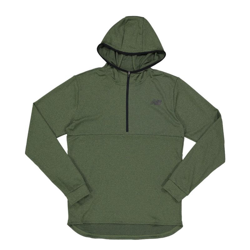 New Balance Men s Tenacity Hooded 1 4 Zip Top MT21089 DON 01