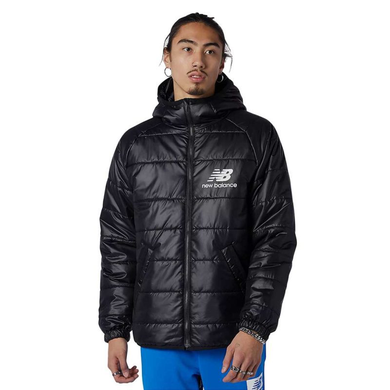 New Balance Men s Winterized Synthetic Puffer Jacket MJ13513 BK 02