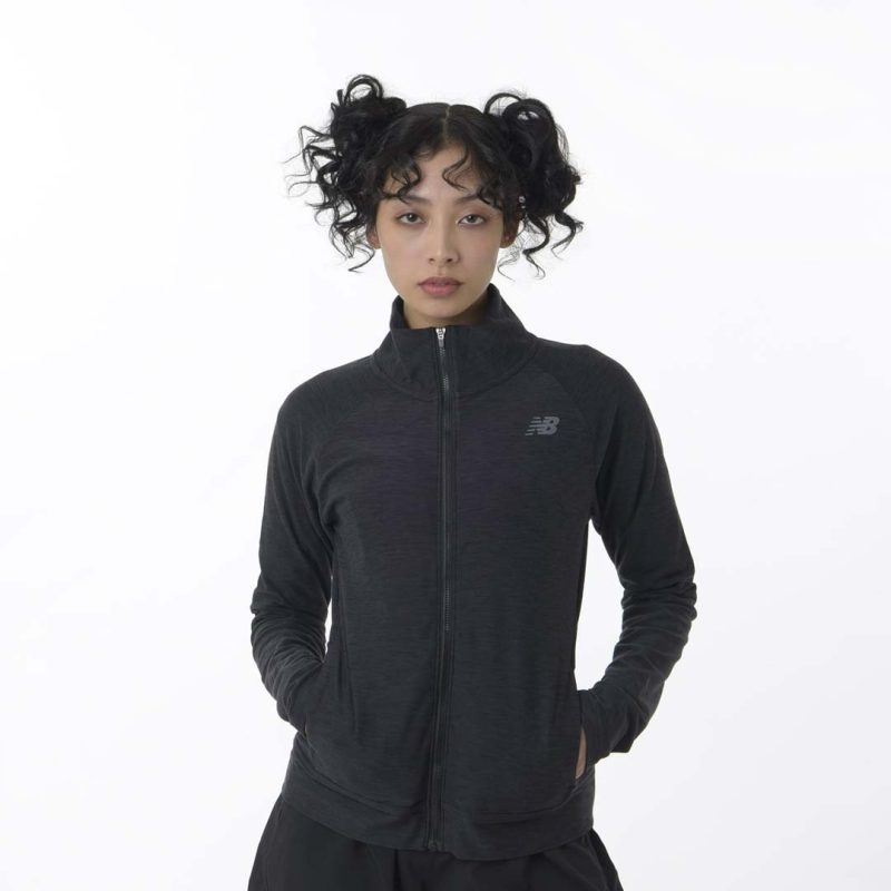 New Balance Women Space Dye Track Jacket WJ11466 BK 2