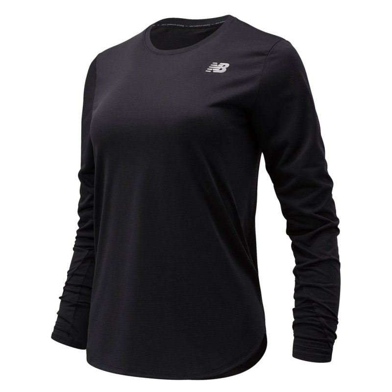 New Balance Women s Accelerate Long Sleeve T Shirt WT11224 BK 01