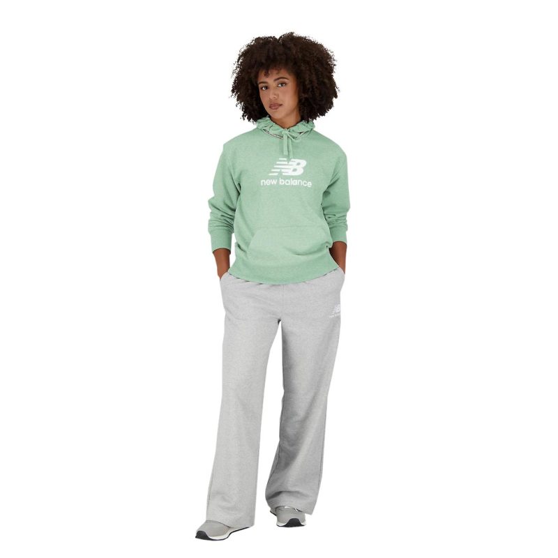 New Balance Women s Essential Stacked Logo French Terry Hoodie WT31533 SAE 02