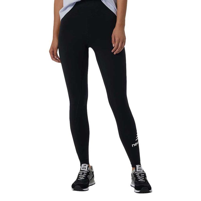 New Balance Women s Essentials Stacked Logo Leggings WP21509 BK 2