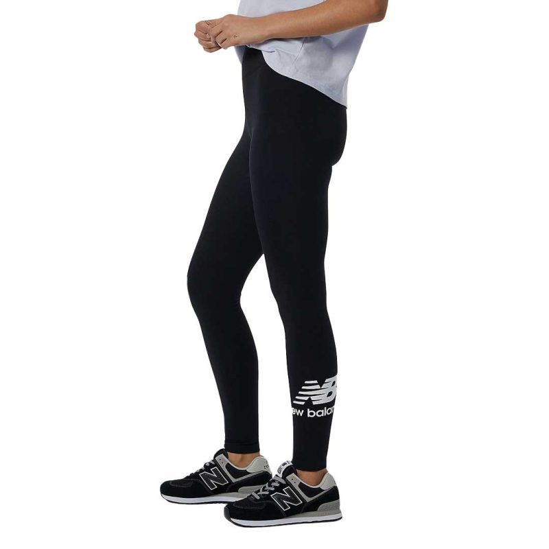 New Balance Women s Essentials Stacked Logo Leggings WP21509 BK 3