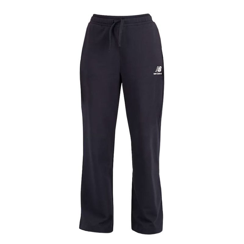 New Balance Women s Essentials Stacked Logo Wide Legged Sweatpant WP31516 BK 01