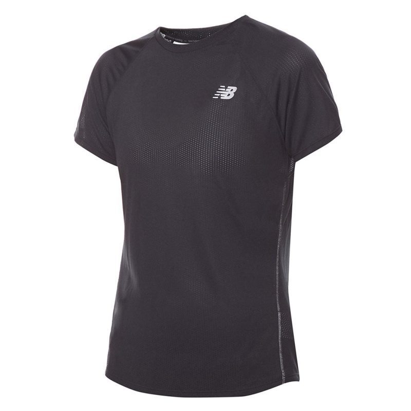 New Balance Women s Impact Run Short Sleeve T Shirt WT21262 BK 01