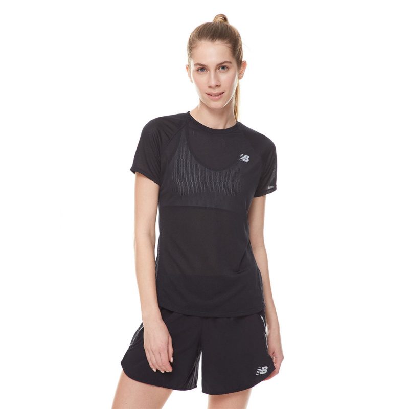 New Balance Women s Impact Run Short Sleeve T Shirt WT21262 BK 02