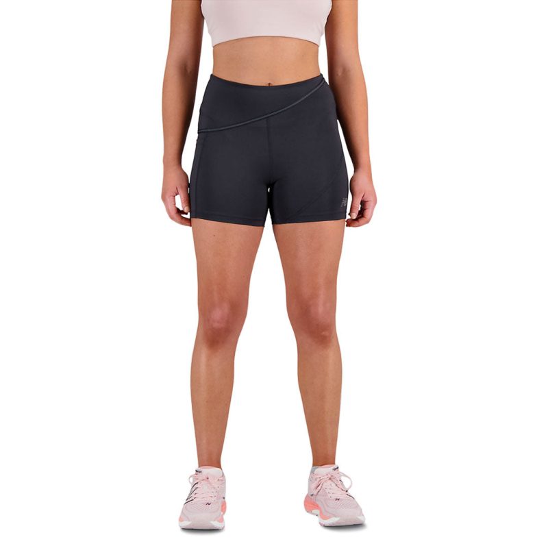 New Balance Women s Q Speed Shape Shield 4 Inch Shorts WS31289 BK 03