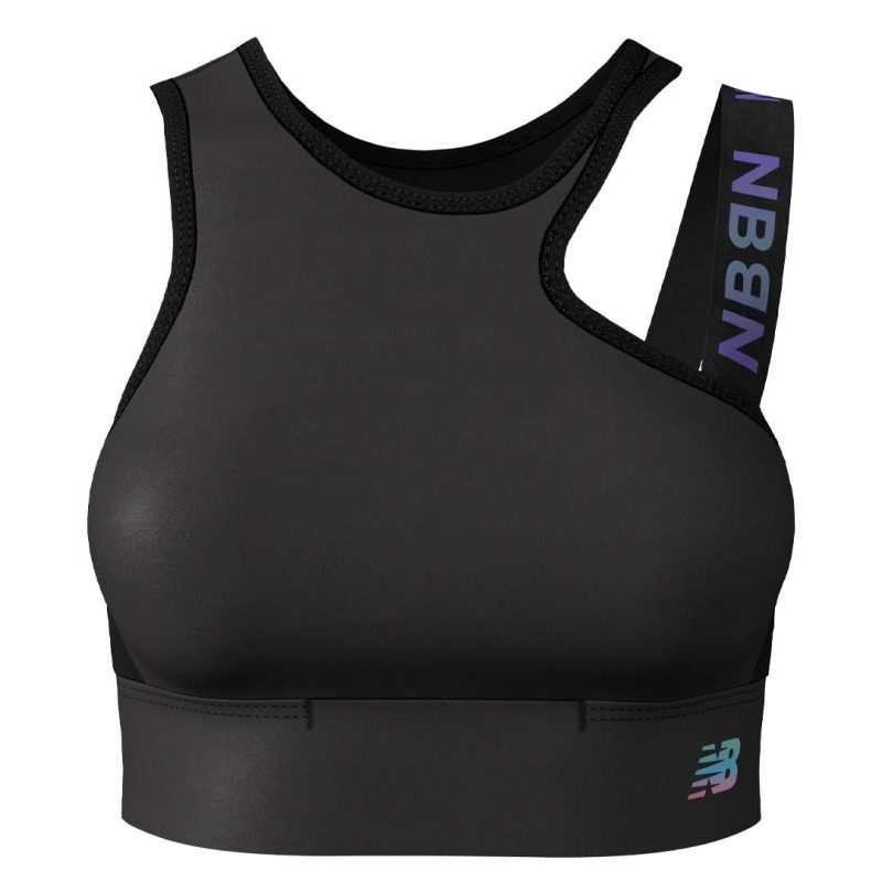 New Balance Women s Q Speed Shape Shield Crop Bra WB23288 BK 5