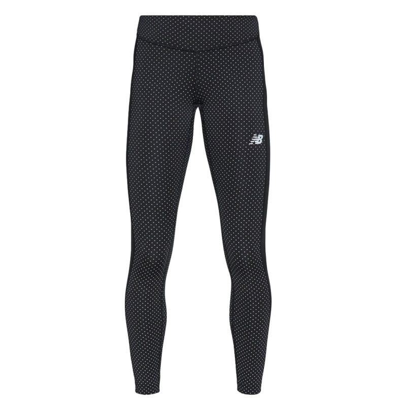 New Balance Women s Reflective Print Accelerate Tights WP23235 BK 01