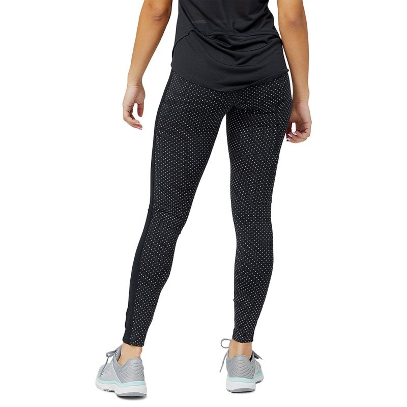 New Balance Women s Reflective Print Accelerate Tights WP23235 BK 03