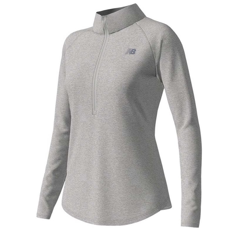 New Balance Women s Spacedye 1 2 Zip Sweater WT11467 AG 1