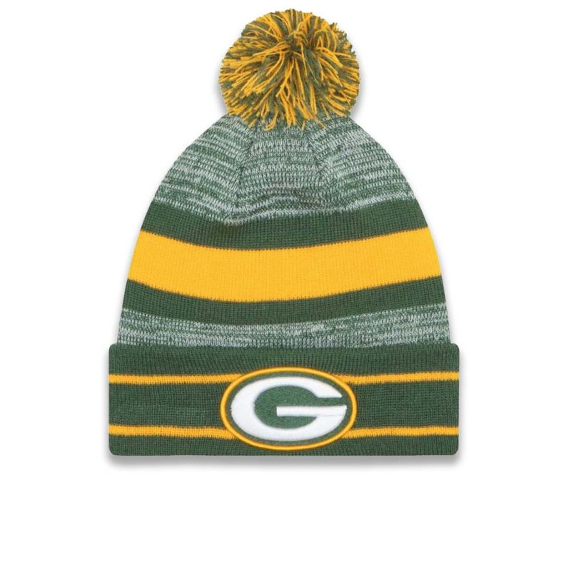 New Era Green Bay Packers Cuff Pom Knit 11239803 01