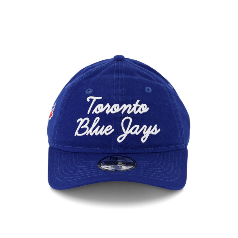 New Era Kids Youth Toronto Blue Jays 9TWENTY Team Script E3 Snapback 60382749 01