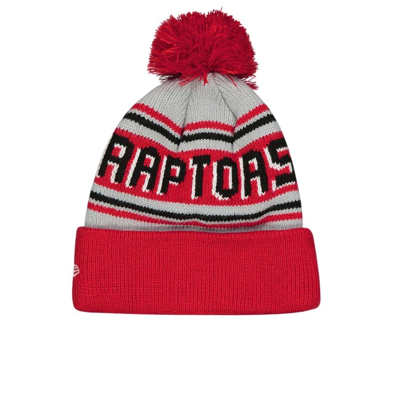 New Era Raptors EG Pom Wordmark Knit Hat 60399834 2