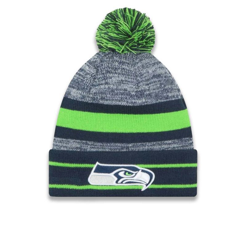 New Era Seattle Seahawks Cuff Pom Knit 11239787 01