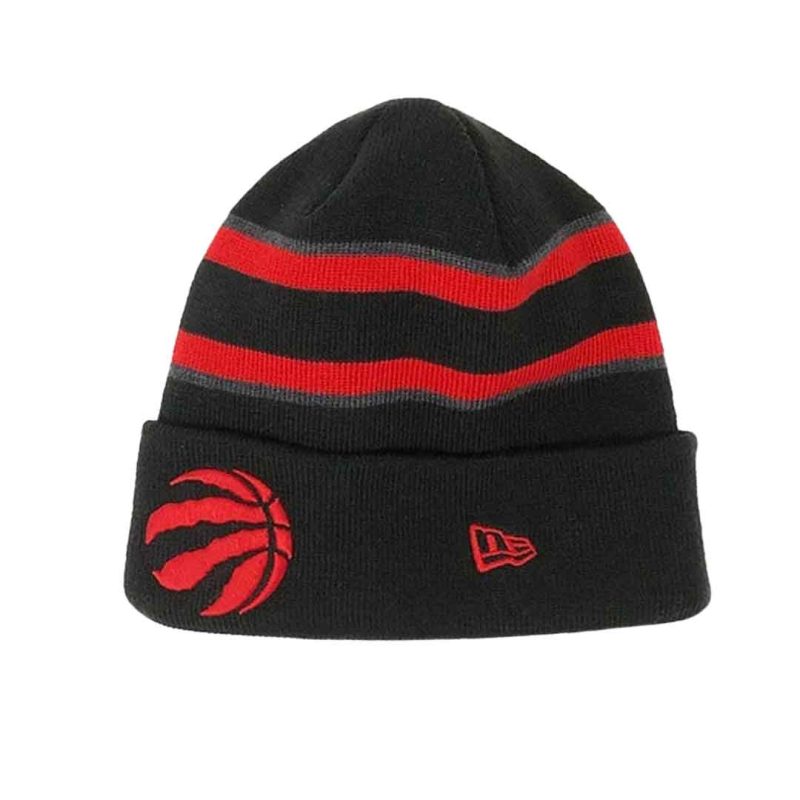 New Era Toronto Raptors Red Stripes Knit Beanie 70553430 02