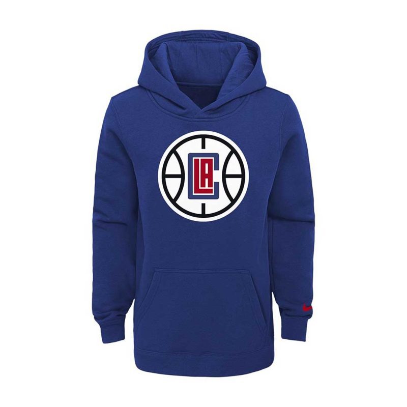 Nike Kids Junior Los Angeles Clippers Pull Over Fleece Logo Essential Hoodie HZ2B7FDB7 CLI 1