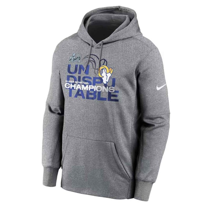 Nike Men s Los Angeles Rams Super Bowl LVI Champions Hoodie NPAQ 06G 95X 01I 1