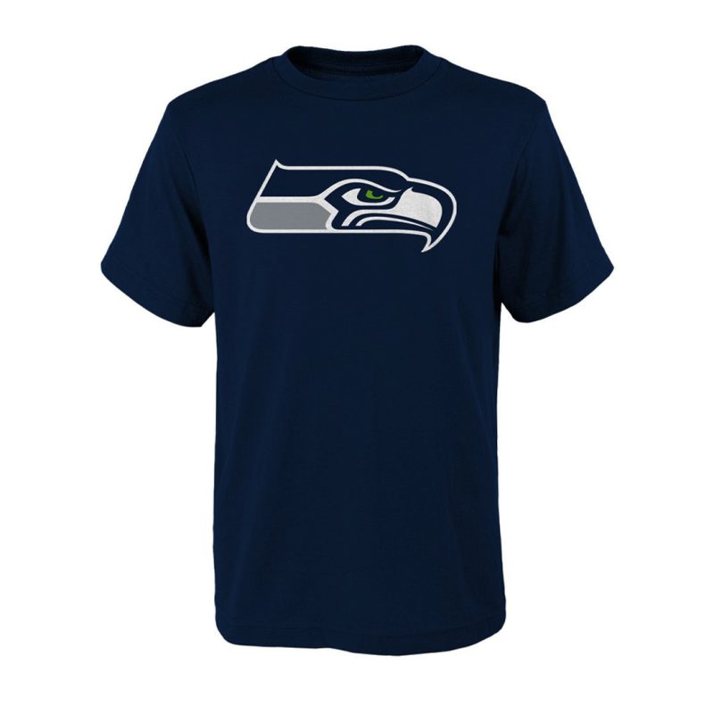 Outerstuff Kids Junior Seattle Seahawks Primary Logo Short Sleeve Tee HK1B7MK99F01 SEA 01