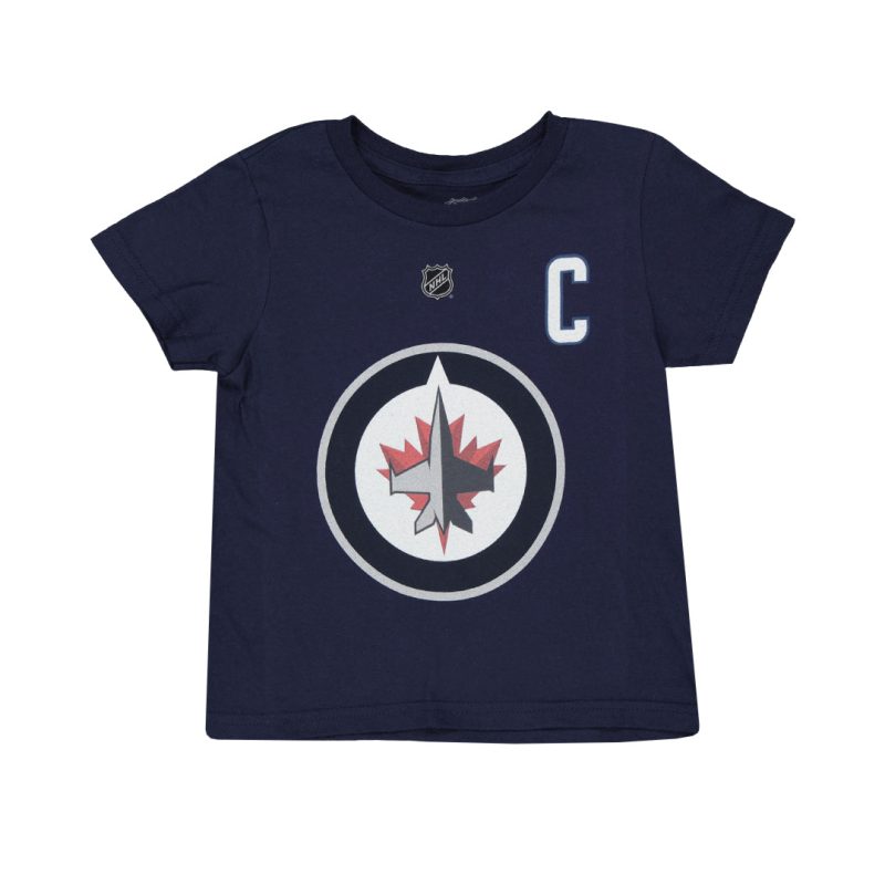 Outerstuff Kids Toddler Winnipeg Jets Blake Wheeler Flat Captain Short Sleeve T Shirt HK5T1HC00H01 WNPBW NVY 01