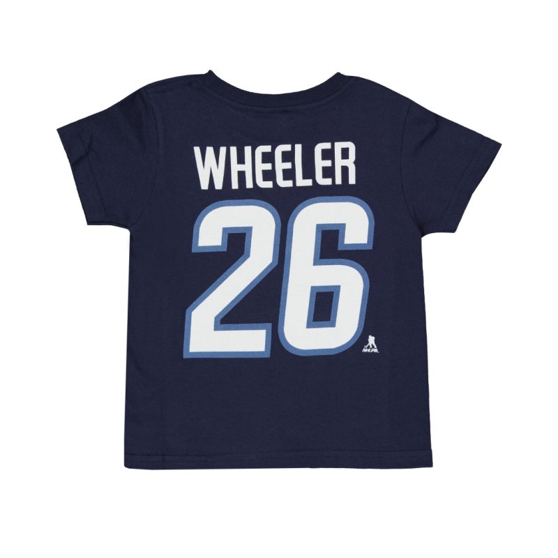 Outerstuff Kids Toddler Winnipeg Jets Blake Wheeler Flat Captain Short Sleeve T Shirt HK5T1HC00H01 WNPBW NVY 02