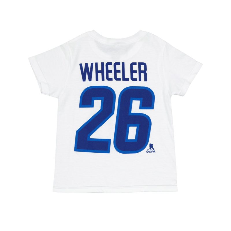 Outerstuff Kids Toddler Winnipeg Jets Blake Wheeler Flat Captain Short Sleeve T Shirt HK5T1HC00H01 WNPBW WHT 02