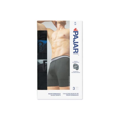 Pajar Men s 3 Pack Boxer Brief PAJMUNW008 BLACK